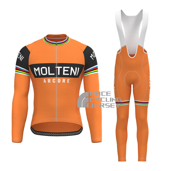 Orange MOLTENI Long Sleeves Cycling Kits