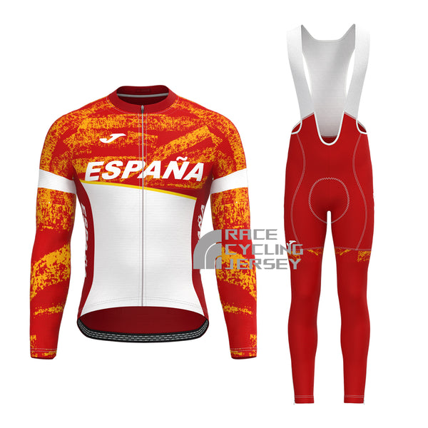ESPANA White Long Sleeves Cycling Kits