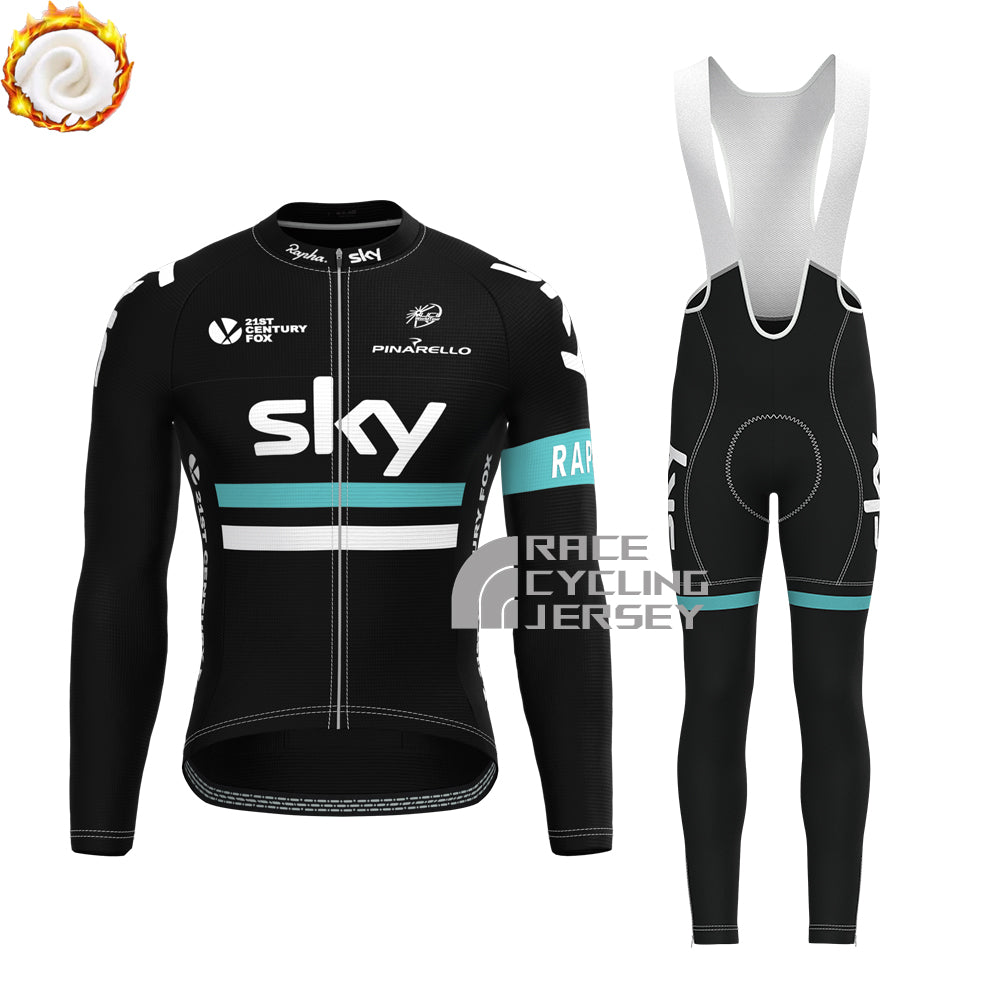 2016 Sky Fleece Long Sleeves Cycling Kits