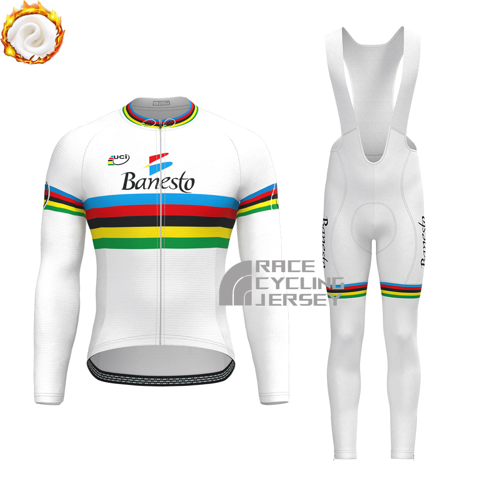 1996 Banesto UCI Fleece Long Sleeves Cycling Kits