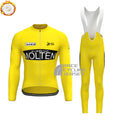 Yellow MOLTENI Fleece Long Sleeves Cycling Kits