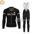 Black MOLTENI Fleece Long Sleeves Cycling Kits