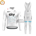 2017 Sky Fleece Long Sleeves Cycling Kits