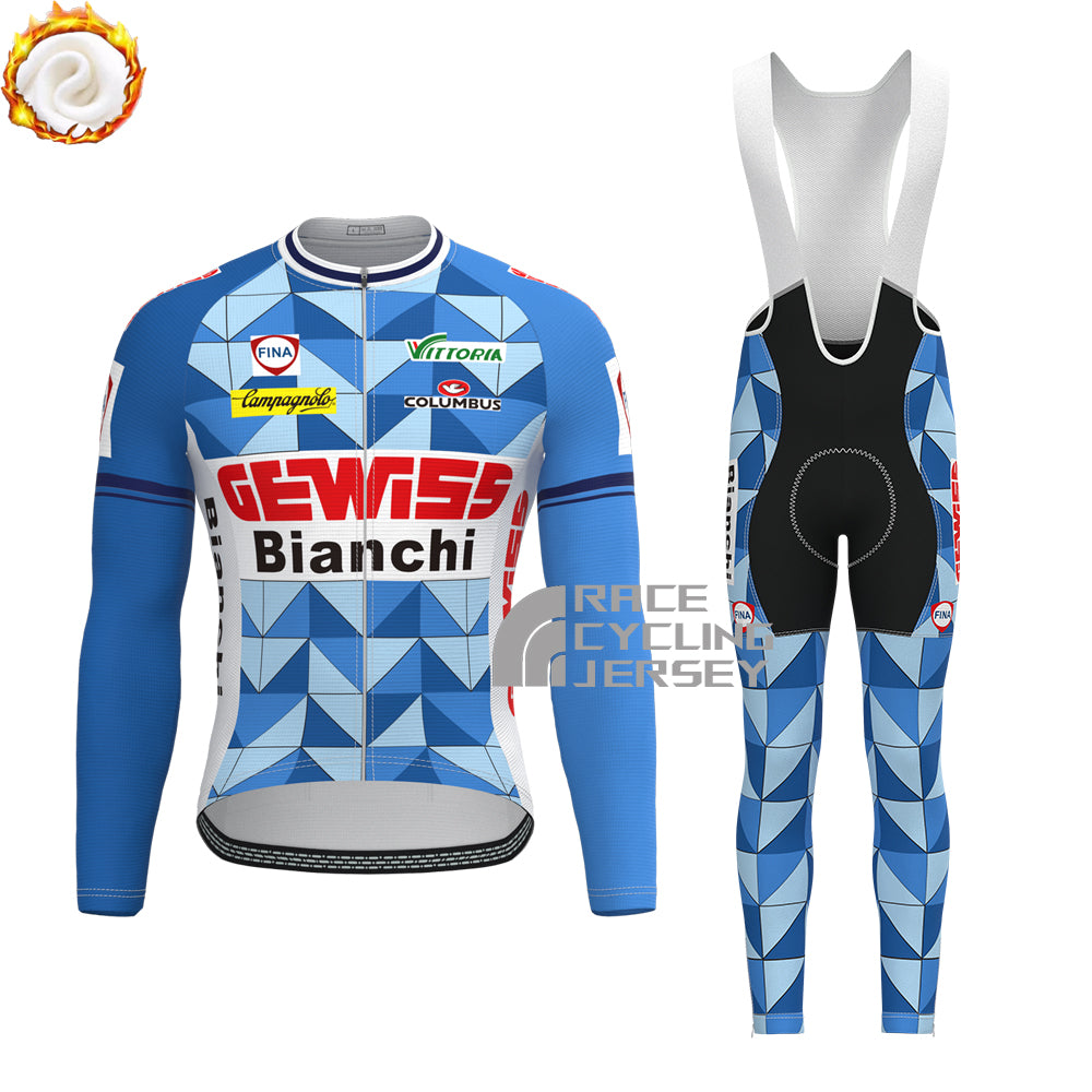 1988 Bianchi Fleece Long Sleeves Cycling Kits