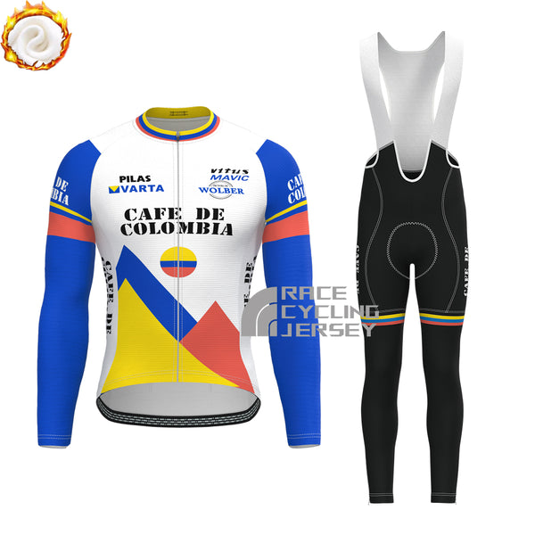 Colombia Fleece Long Sleeves Cycling Kits