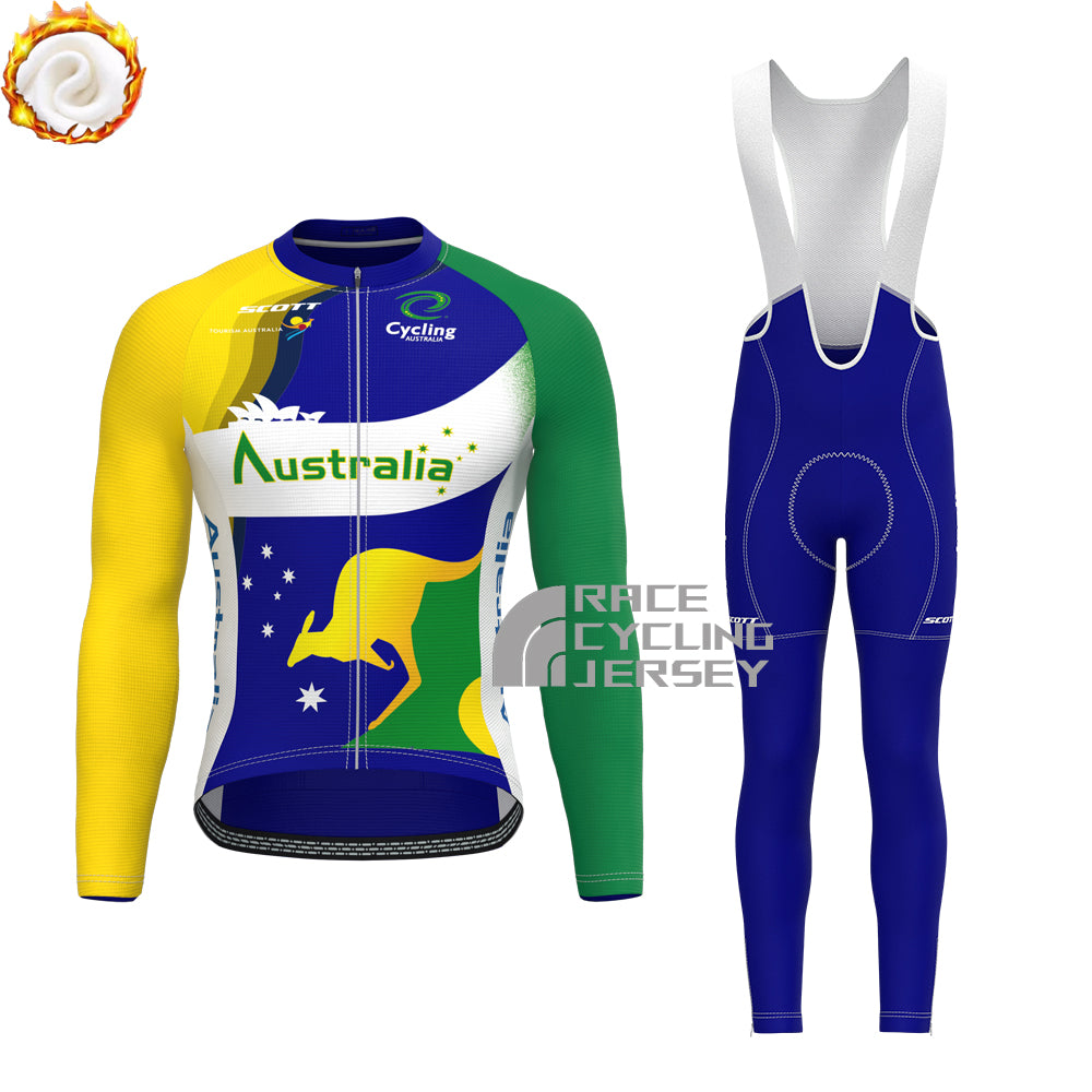 Australia Fleece Long Sleeves Cycling Kits