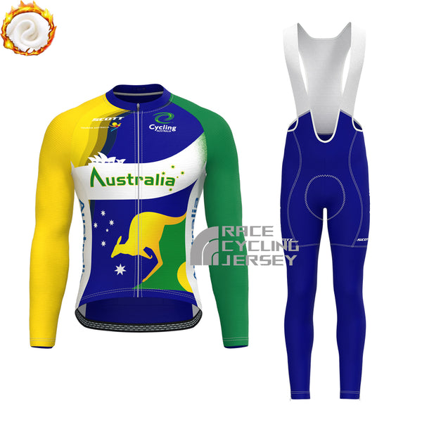 Australia Fleece Long Sleeves Cycling Kits
