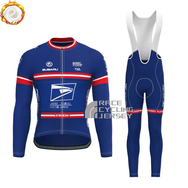 United States Postal Service Fleece Long Sleeves Cycling Kits