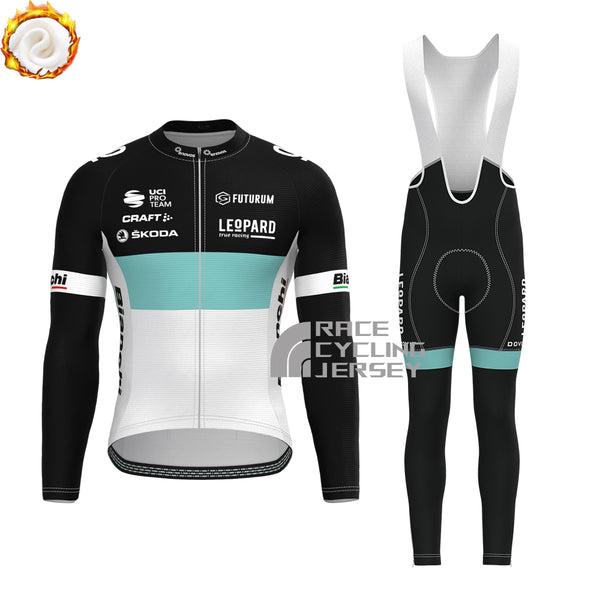 Leopard Bianchi Fleece Long Sleeves Cycling Kits