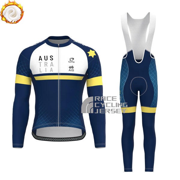 2018 Australia Fleece Long Sleeves Cycling Kits