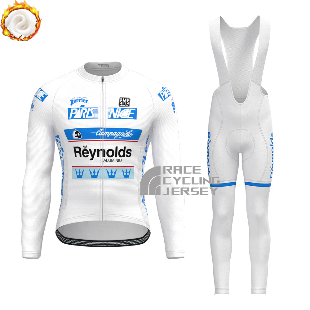 1989 Reynolds Perrier Fleece Long Sleeves Cycling Kits