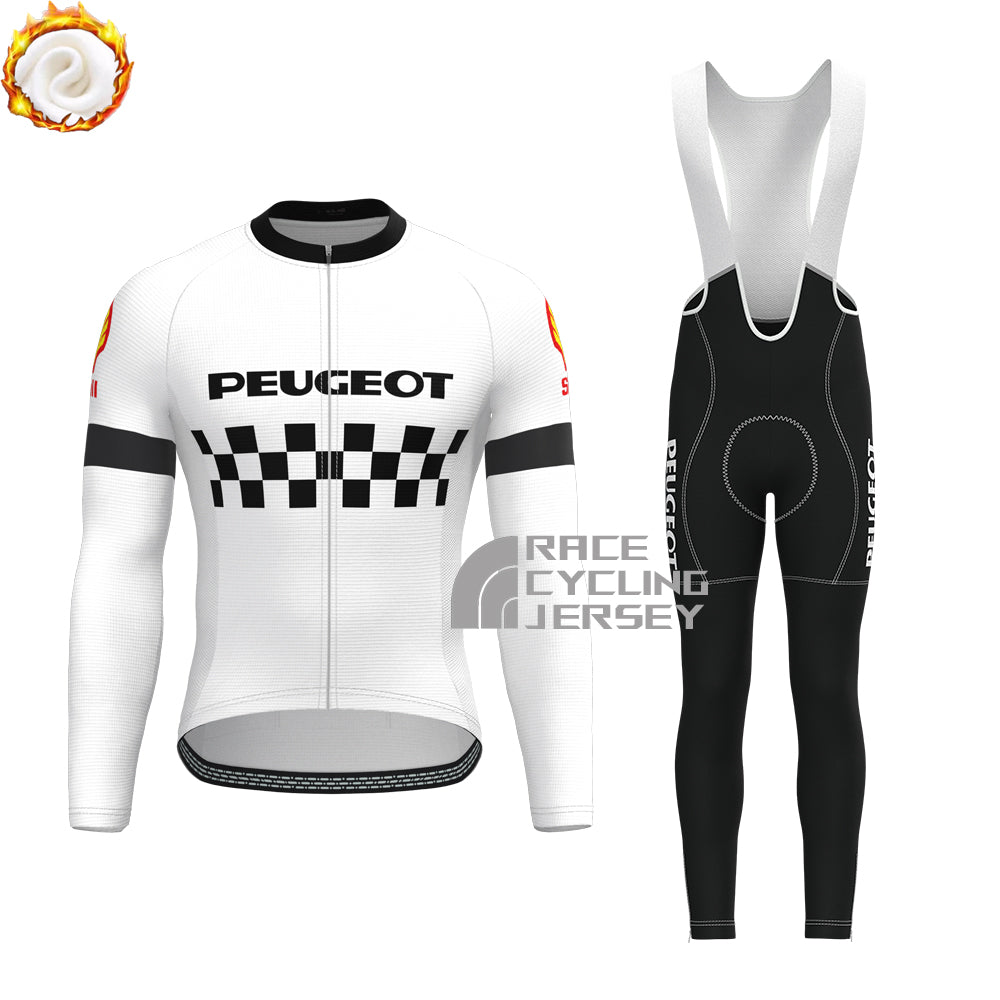 1986 PEUGEOT Fleece Long Sleeves Cycling Kits