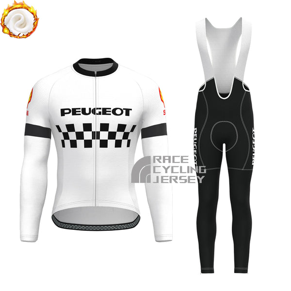 1986 PEUGEOT Fleece Long Sleeves Cycling Kits