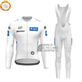 Tour de France white Fleece Long Sleeves Cycling Kits