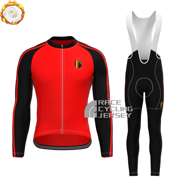 Belgium leon Fleece Long Sleeves Cycling Kits