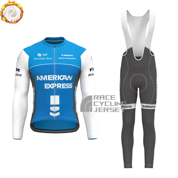 USA AMEX  Fleece Long Sleeves Cycling Kits