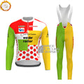1987 La Vie Claire Fleece Long Sleeves Cycling Kits