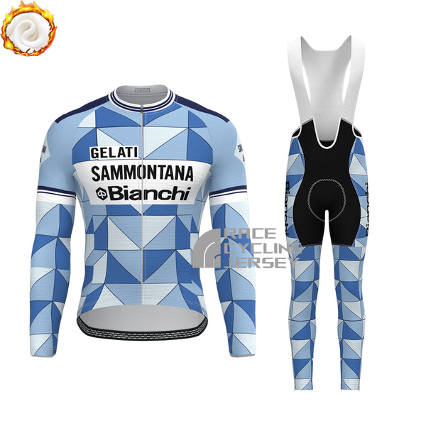 1986 Bianchi Fleece Long Sleeves Cycling Kits