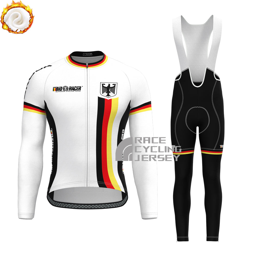 2019 Germany Fleece Long Sleeves Cycling Kits