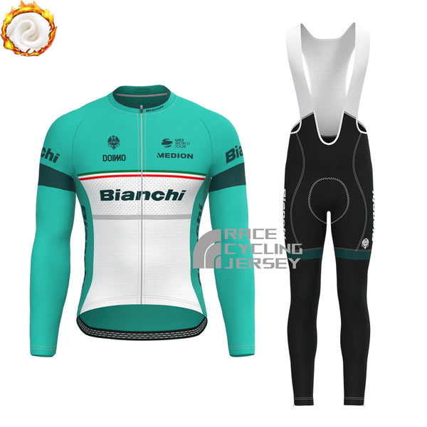 UCI Bianchi Fleece Long Sleeves Cycling Kits