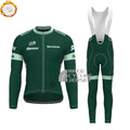 Tour de France Green Fleece Long Sleeves Cycling Kits