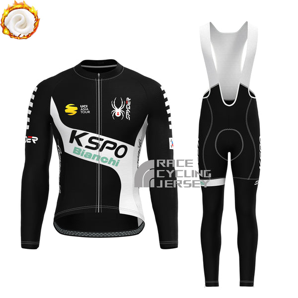 KSPO Bianchi Fleece Long Sleeves Cycling Kits