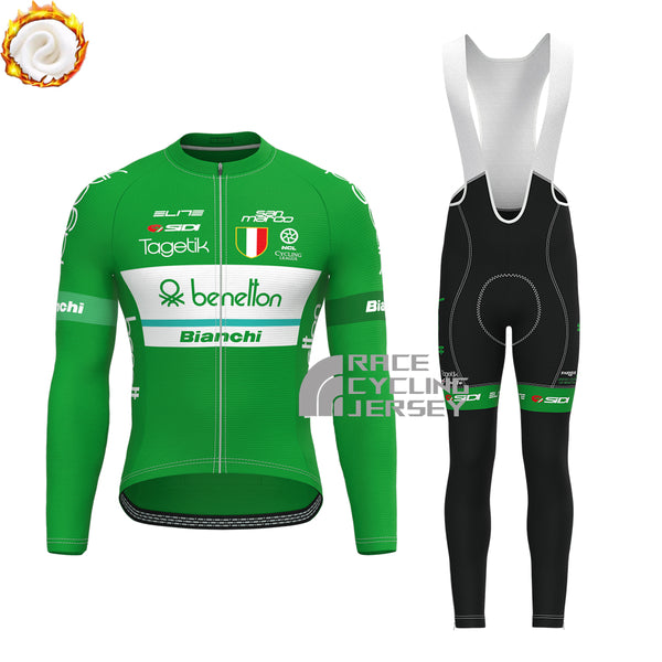 Benetton Bianchi Fleece Long Sleeves Cycling Kits