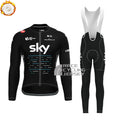 2017 Sky Castelli Fleece Long Sleeves Cycling Kits