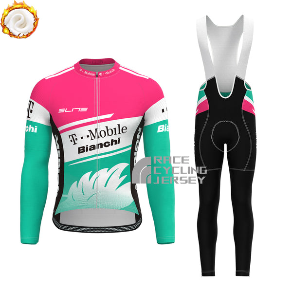 T-Mobile Bianchi Fleece Long Sleeves Cycling Kits