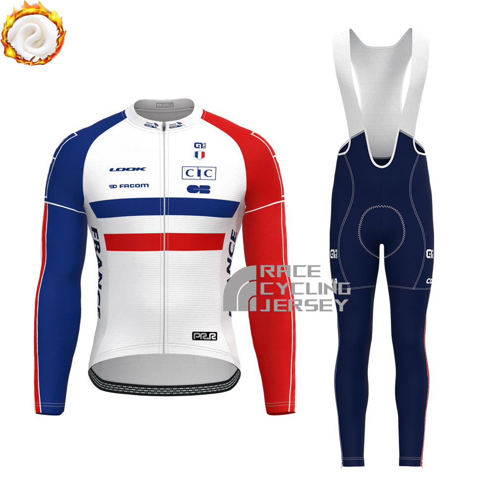 France CIC Fleece Long Sleeves Cycling Kits