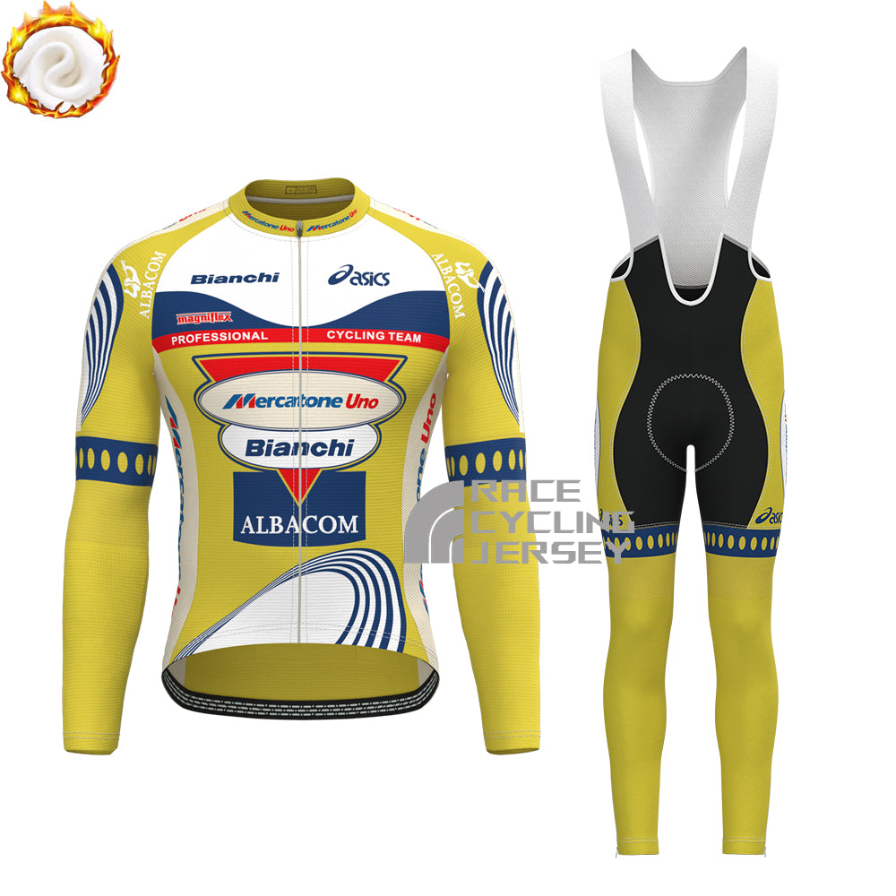 1999 Bianchi Fleece Long Sleeves Cycling Kits