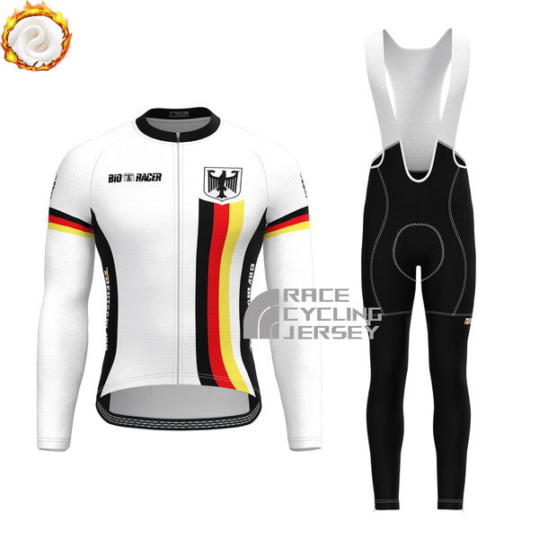 2016 Germany Fleece Long Sleeves Cycling Kits