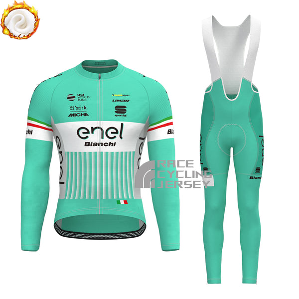 fi`zi:k Bianchi Fleece Long Sleeves Cycling Kits