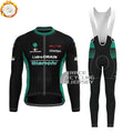 Black Bianchi Fleece Long Sleeves Cycling Kits