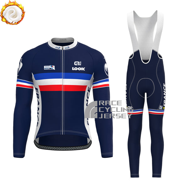2016 France Fleece Long Sleeves Cycling Kits