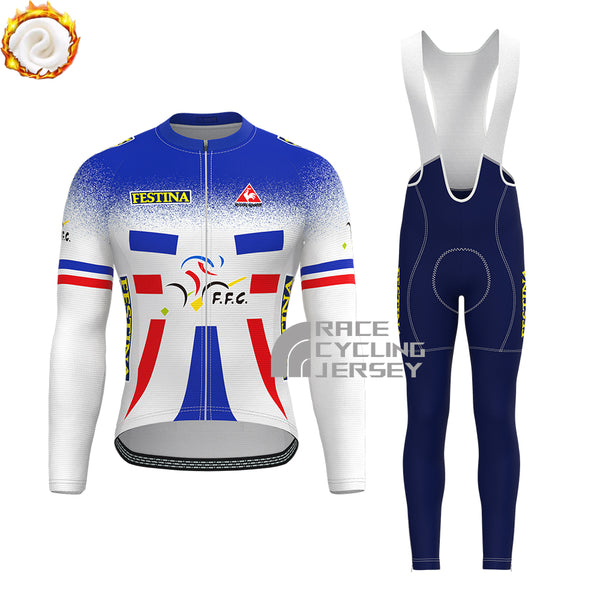 1994 France Fleece Long Sleeves Cycling Kits