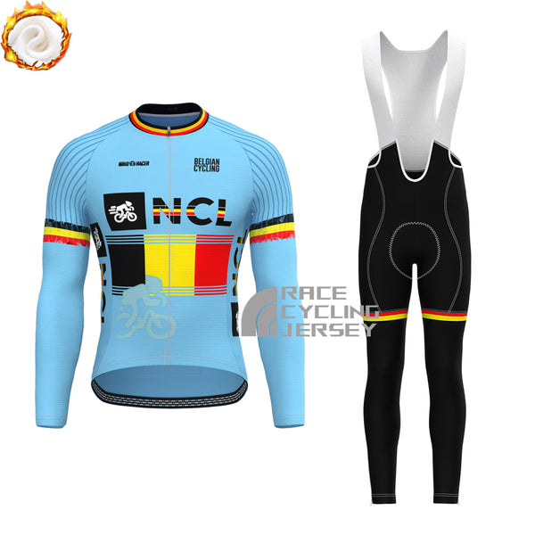 Belgium GillesVC Fleece Long Sleeves Cycling Kits