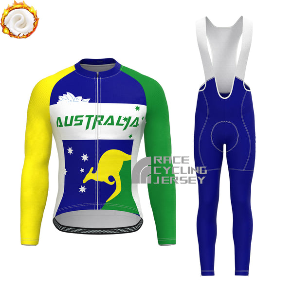 Kangaroo Australia Fleece Long Sleeves Cycling Kits