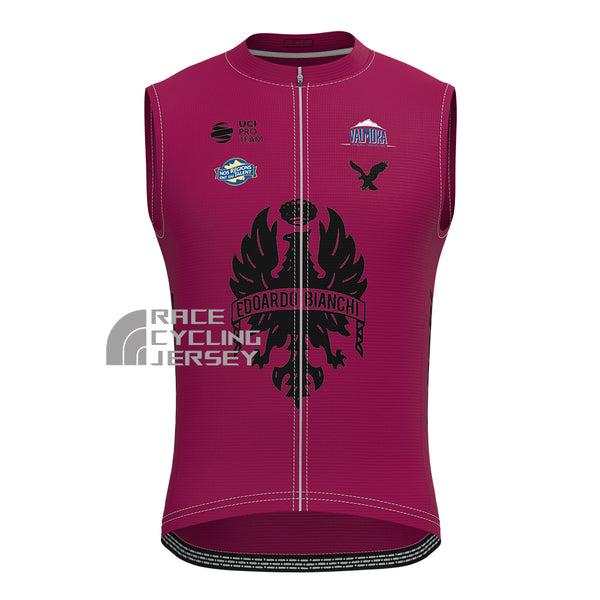 Red Bianchi Sleeveless Cycling Jersey