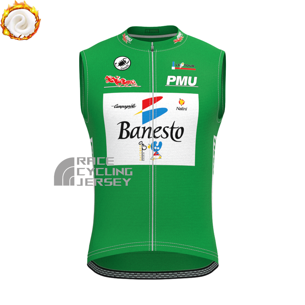 2000 Banesto Fleece Sleeveless Cycling Jersey