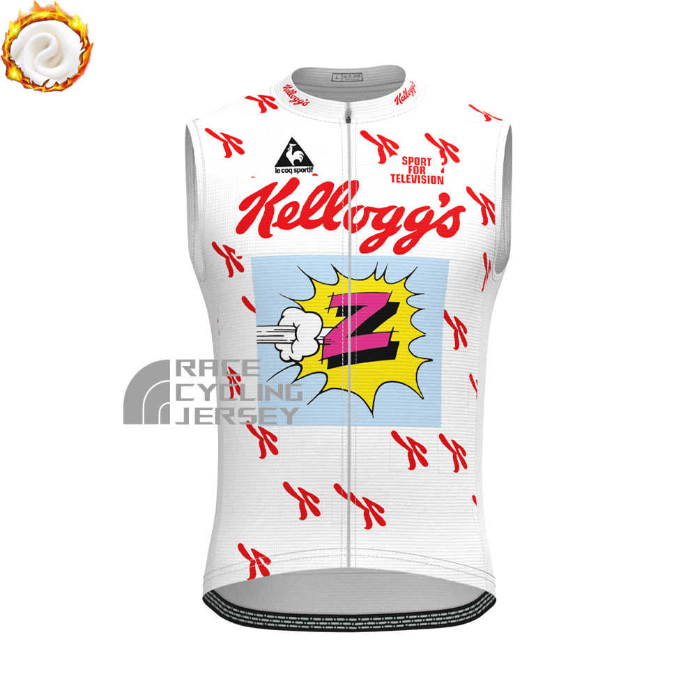 1990 Kellogg's Fleece Sleeveless Cycling Jersey