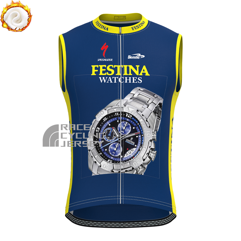 1999 Festina Fleece Sleeveless Cycling Jersey