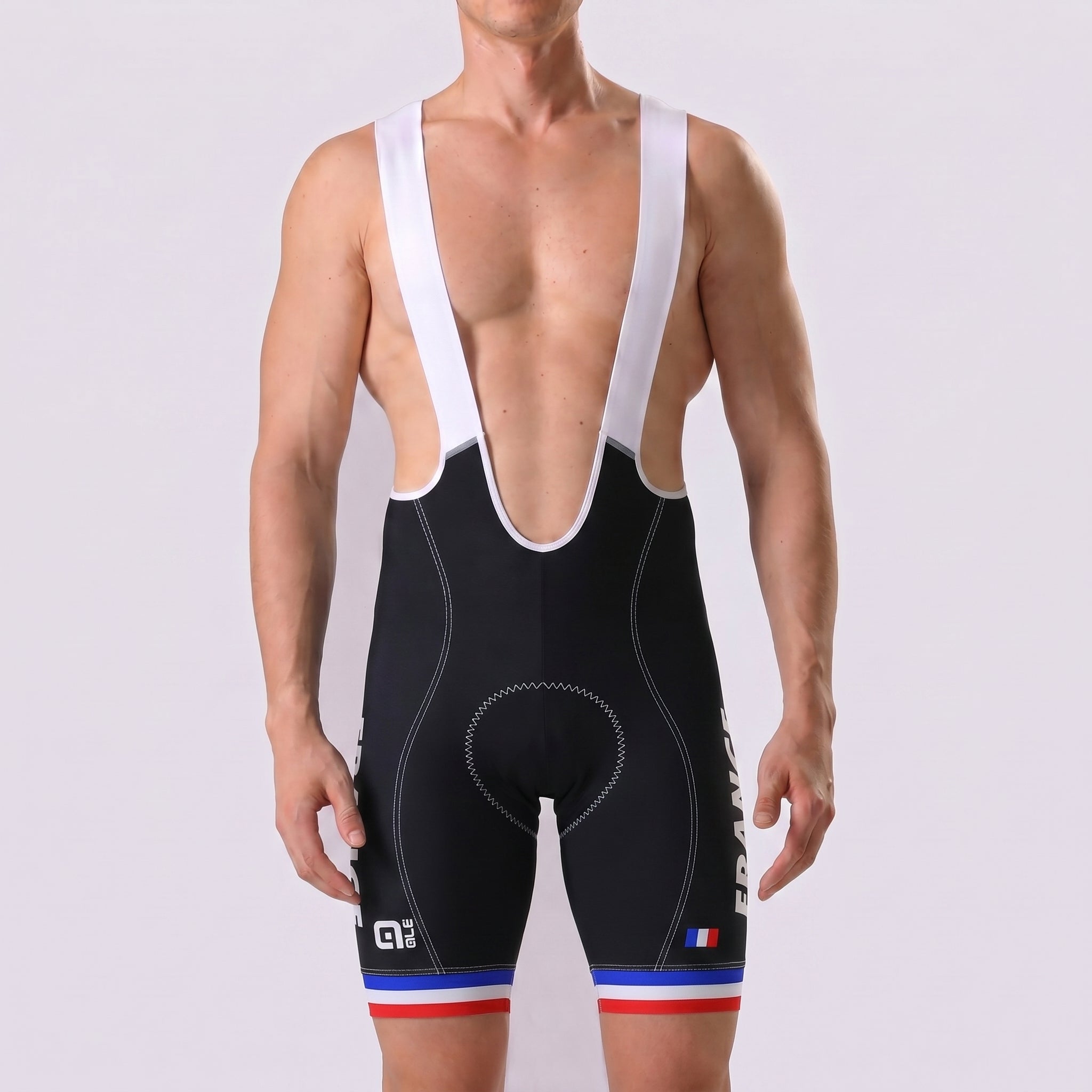 France Stripes Bib Cycling Shorts