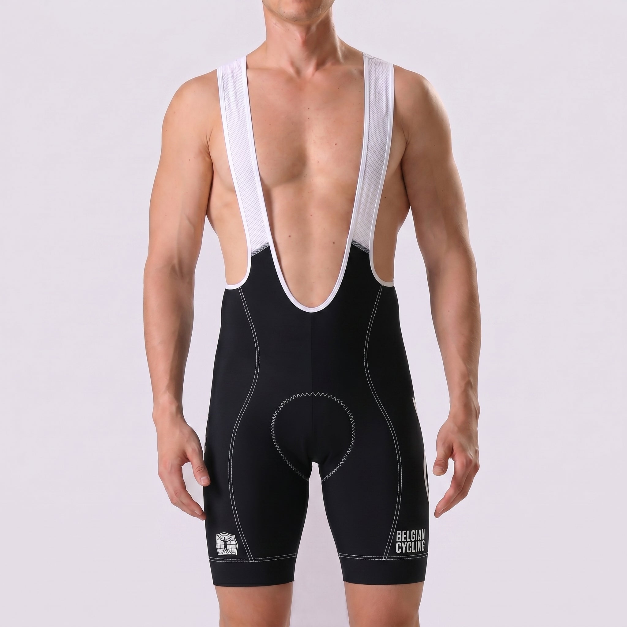 Belgium White Bib Cycling Shorts