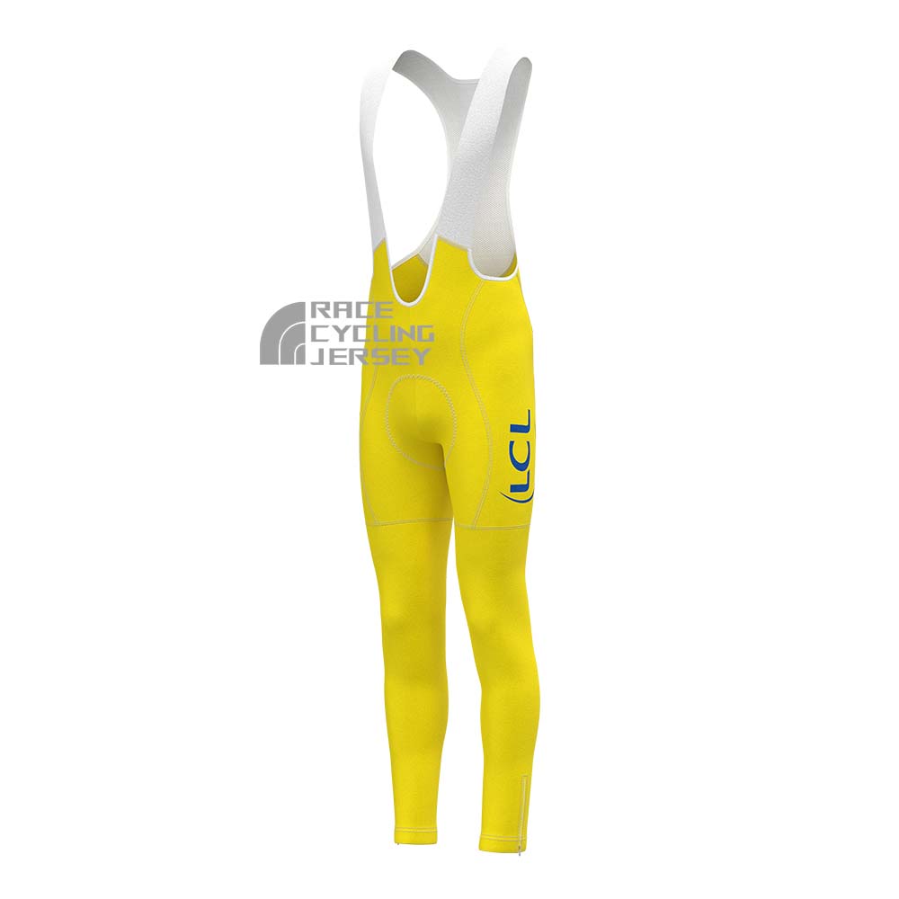 2015 Sky Yellow Fleece Bib Cycling Pants