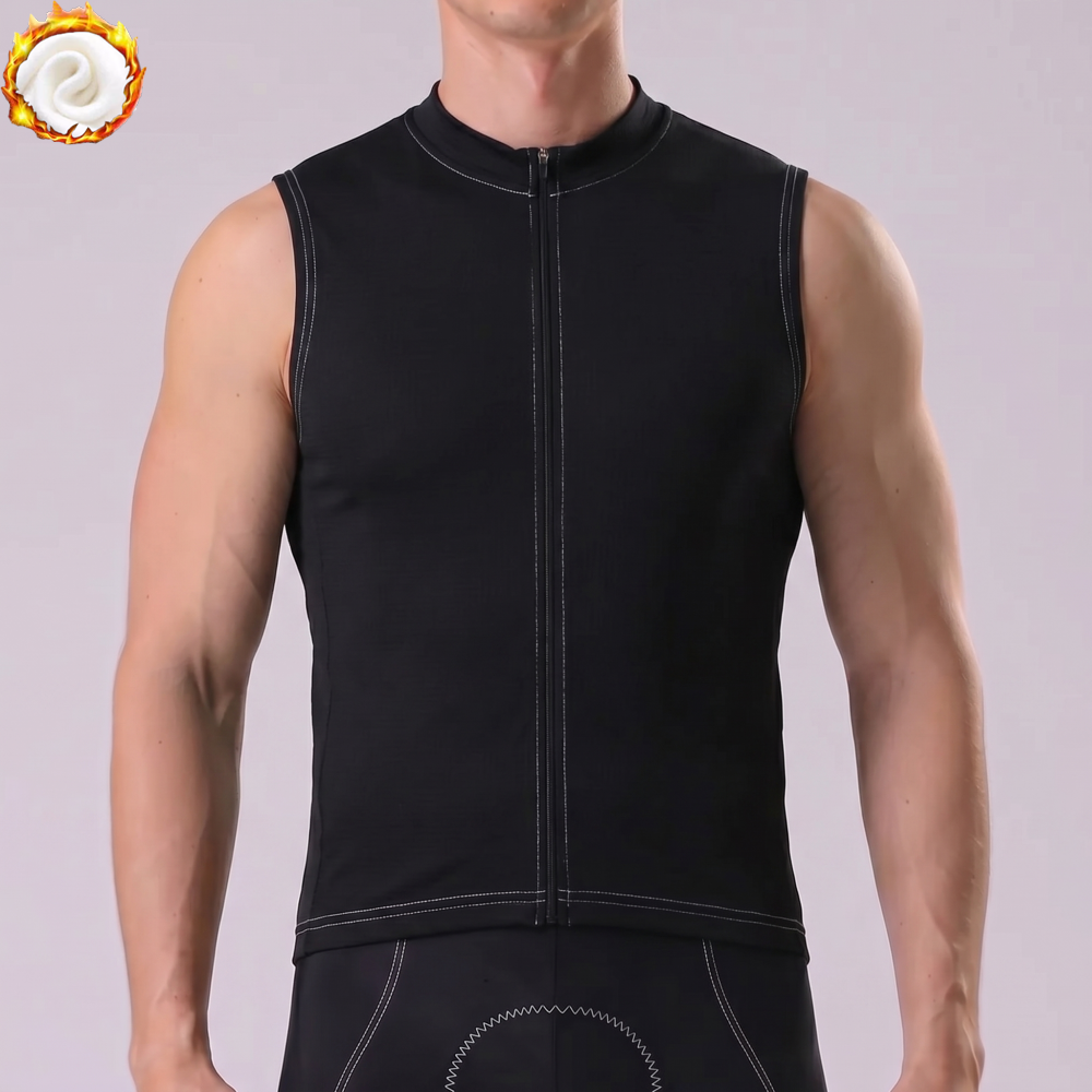 Black Fleece Sleeveless Cycling Jersey