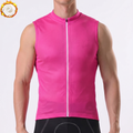 Rose Red Fleece Sleeveless Cycling Jersey