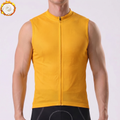 Orange Fleece Sleeveless Cycling Jersey