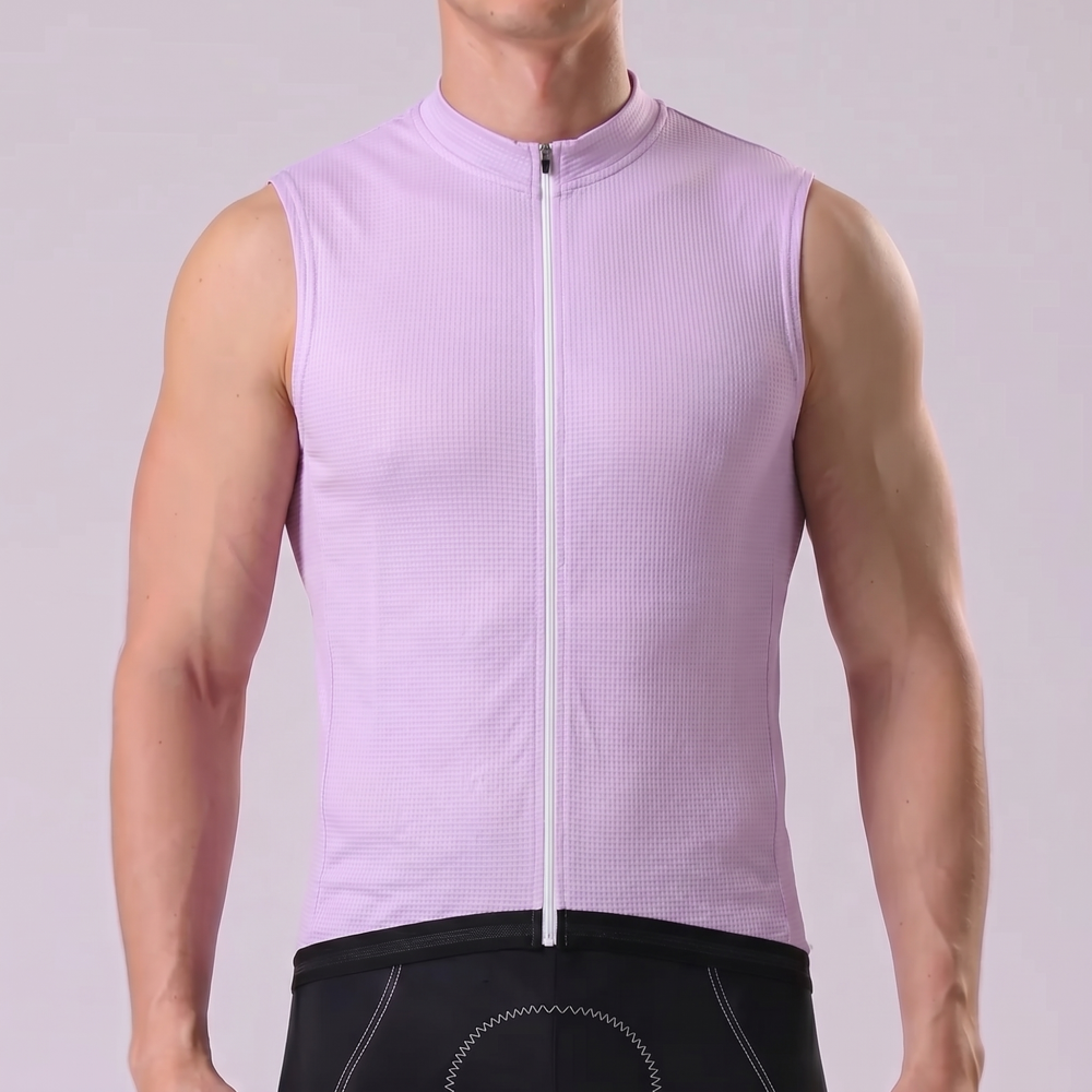 Macaron purple Sleeveless Cycling Jersey