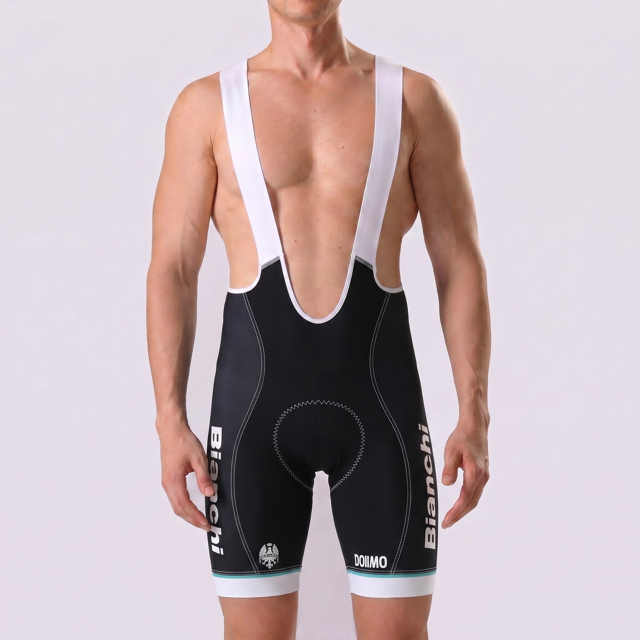 Blue Bianchi Bib Cycling Shorts